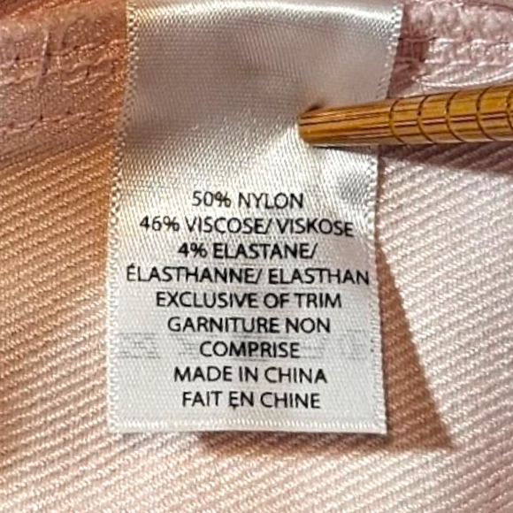 NWT Pink Tartan Legging Ankle Zip Pants Sz. 0 [26x34] Baby Pink - Picture 5 of 11